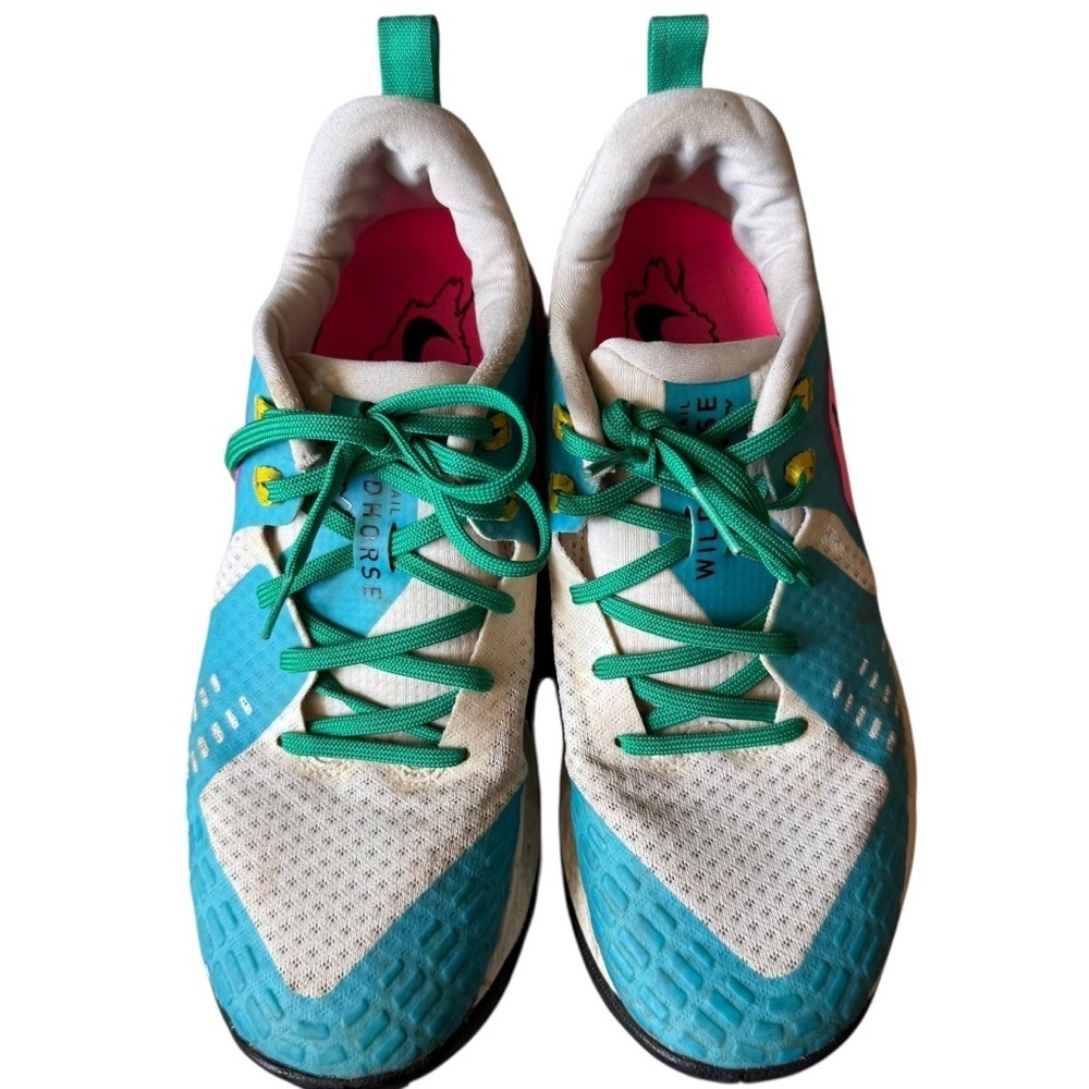 Nike - Air Zoom Wildhorse 5 Trail Running Shoes White Pink Blue Fury Sz 9 - Picture 3 of 11